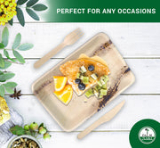 Palm plates are sturdy and suitable for all kinds of food