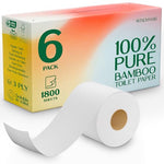 Premium Bamboo Toilet Paper - 3-Ply - Sustainable Toilet Tissue - 300 Sheets/Roll - Septic Safe & Plastic Free FSC Certified