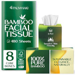 Bamboo Facial Tissue | 3-Ply Strong | Lint-Free, Fragrance-Free | Gentle for Sensitive Skin | BPA & PFAS-Free, FSC Certified | Cube Boxes | PALM NAKI