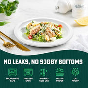 PALM NAKI Heavy Duty Paper Bowls Bulk | 12 oz, 80-Pack | Natural Sugarcane Bagasse & Bamboo Pulp | Disposable Bowls for Hot Soup & Meals | Leak-Resistant & Sturdy