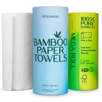 100% Bamboo Paper Towels | Tree-free, FSC Certified | Chemical-free – No BPA, No PFAS | Lint-Free – Great for Surface Cleaning & Polishing | 2/Ply | PALM NAKI (150 Sheets (Pack of 3))