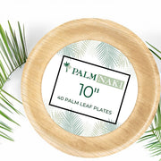 Palm Naki 10" Round Palm Leaf Plates (40 Count)