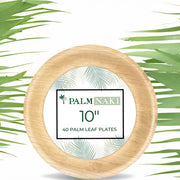 Palm Naki 10" Round Palm Leaf Plates (40 Count)