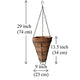 Palm Naki 13.5" Conical Coconut Coir Hanging Planter Set of 4