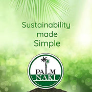 Palm Naki Square Palm Leaf Plates (40 Count) - Disposable Dinnerware, Compostable and Biodegradable Plates