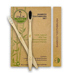 Palm Naki Bamboo Toothbrushes (10 Pack) - Eco Friendly, Biodegradable Toothbrushes, Soft Bristle Toothbrush, BPA Free