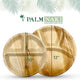 Palm Naki Round Compartment Palm Leaf Plates (40 Count) - BPA Free Plates, Disposable Dinnerware, Compostable and Biodegradable 3 Compartment Plates, Eco Friendly Plates (10" Round Plates)