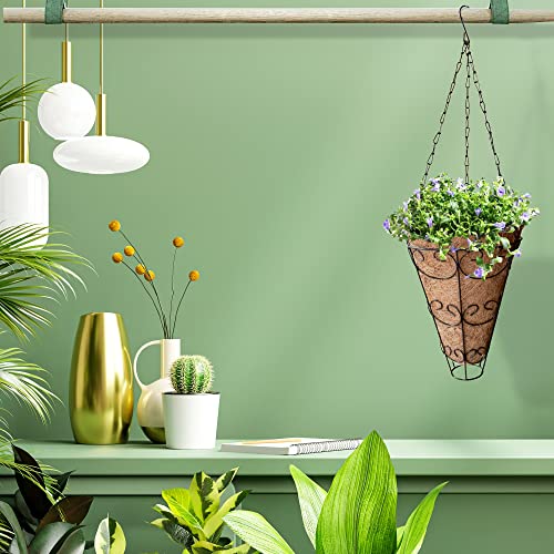indoor plant liners Palm Naki 5" Conical Coconut Coir Planter Liners Set of 4 Coco Coir Planter Liner, Outdoor Cone Coco Coir Planter Liner, Plant Liners